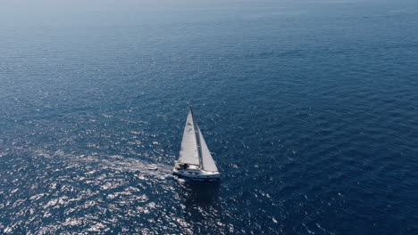 sailing yacht on the open ocean