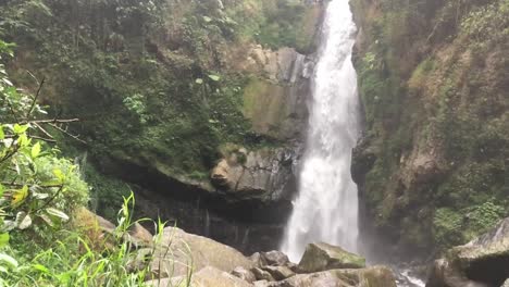 Beautiful-soothing-and-calm-waterfall-in-a-tropical-rainforest