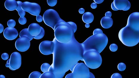 abstract motion blue minimal art liquid background with alpha channel