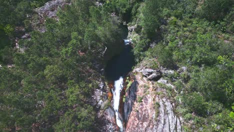 Natural-Pool-Of-Salto-De-Aguas-Blancas-Waterfall,-Constanza-In-Dominican-Republic