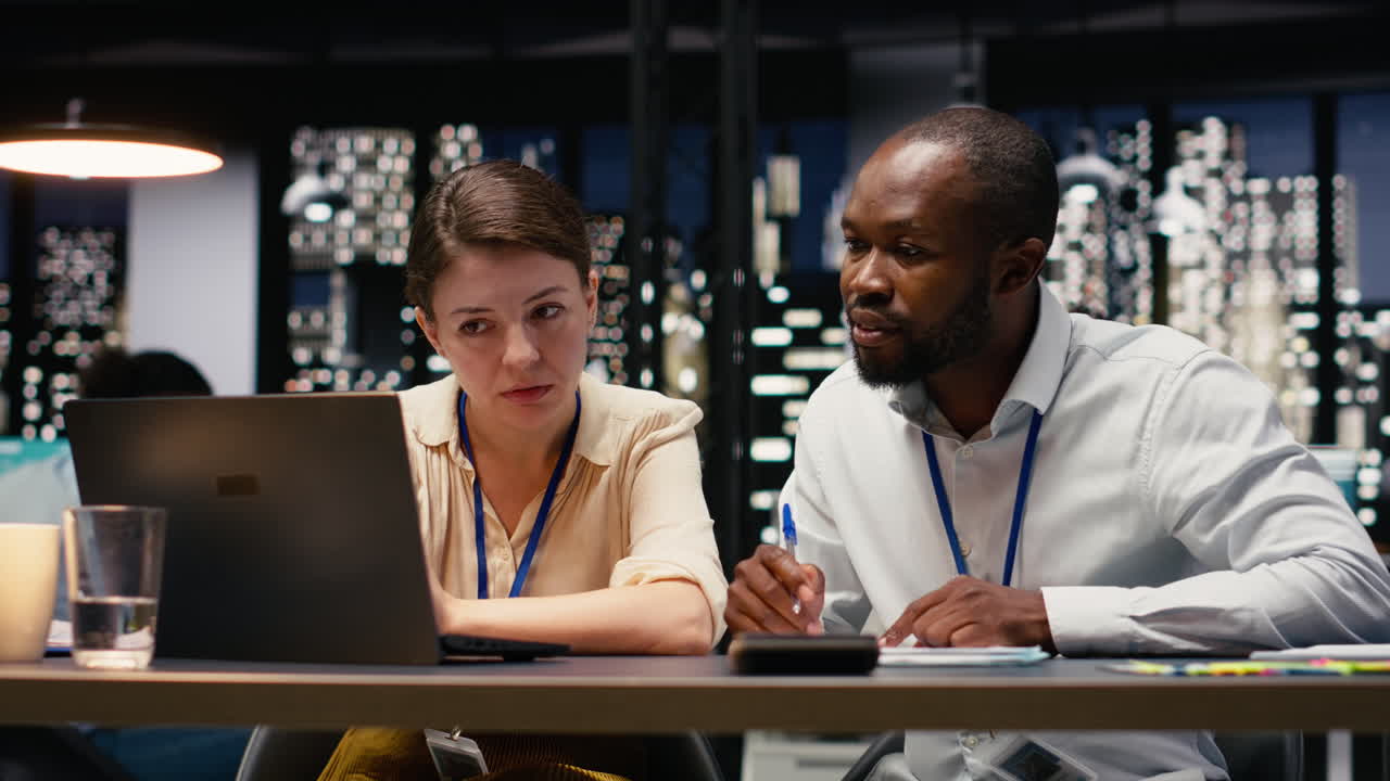 Multiethnic coworkers collaborating in a corporate office