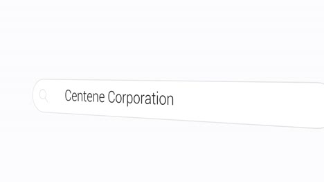 Typing Centene Corporation on the Search Engine