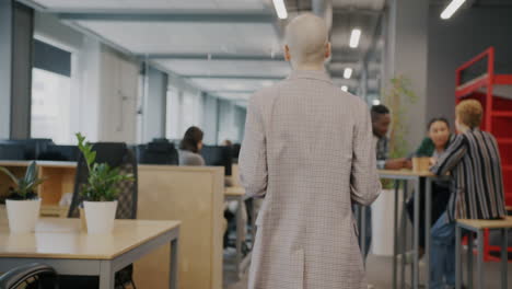 modern office scene with people
