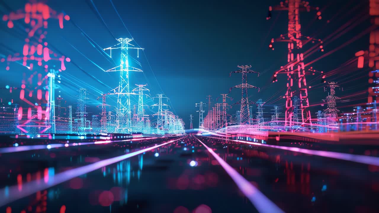 Neon Future Cityscape