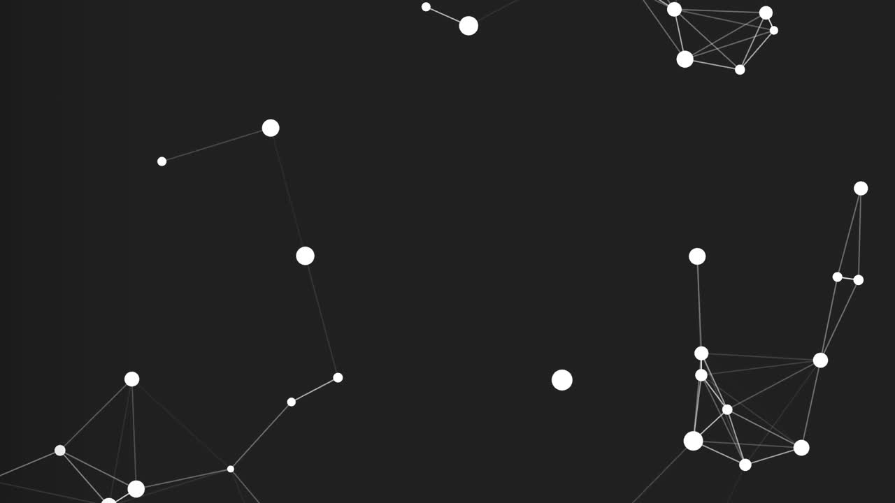Digital animation of white mathematical shapes moving in space, isolated on black background