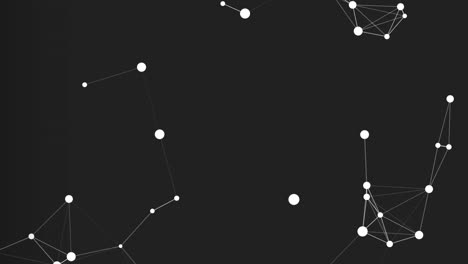 animación digital de formas matemáticas blancas que se mueven en el espacio, aisladas sobre fondo negro