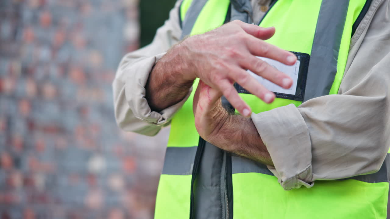 Construction worker in safety vest