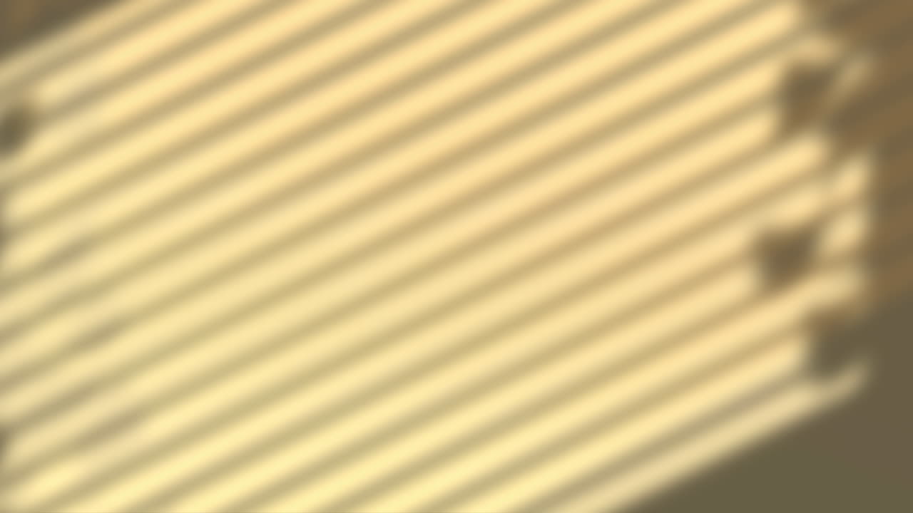 Animation of window shadow of leaves and blinds over yellow background