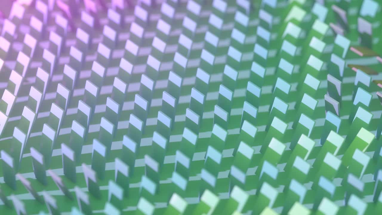 다채로운 회전 직사각형의 추상적인 배경: 회전 각도에 따라 색이 변합니다. 직사각형을 표면.