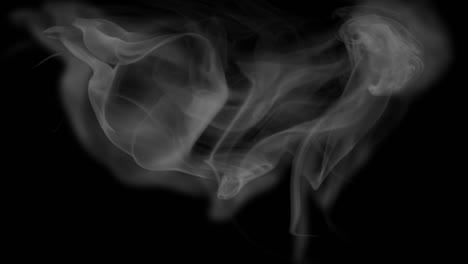 smoke on black background