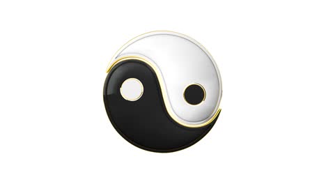 compound and connection. yin yang (the energy of life). constant struggle of two opposites. eastern culture and philosophy. 3d animation