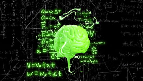 Animación-Del-Cerebro-Humano-Y-Procesamiento-De-Datos-Matemáticos.