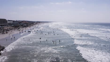 Aerial-Surfers-Muizenberg-Beach-Cape-Town-4K