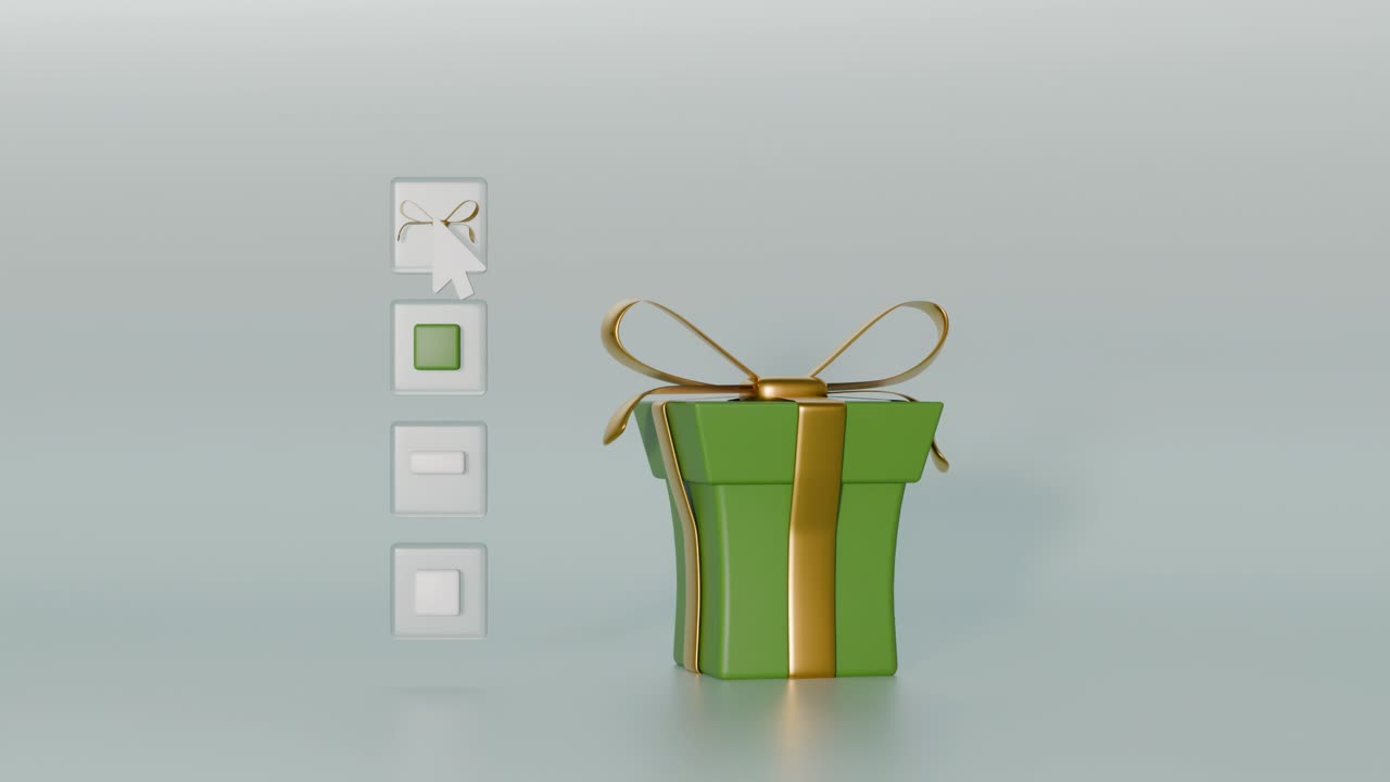 3D Presentation with Gift Box Selection