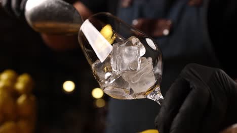 bartender preparing a cocktail