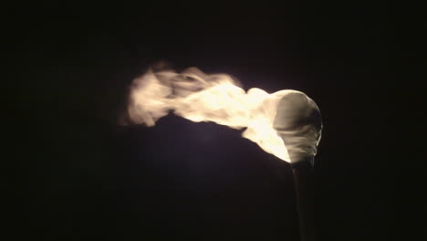 Ancient style torches with fire in the night