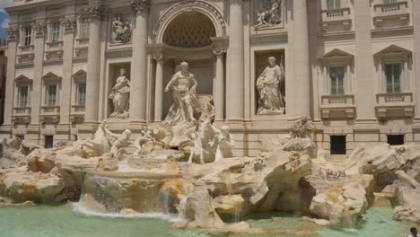 trevi fountain in rome, italy - wide shot