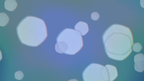 blue and white abstract design with floating circles and bubbles