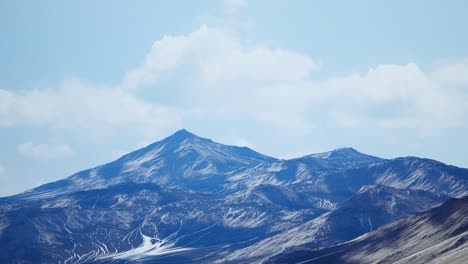 aerial view of the mountains with glacier