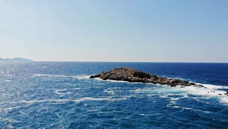 tranquil scenery of jerusalem beach in kefalonia greece - slow motion shot