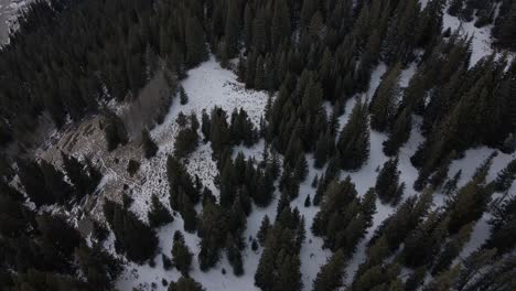 Aerial-tilt-up-the-valley-between-Mt