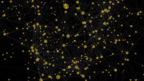 yellow technology connectivity animation with dots