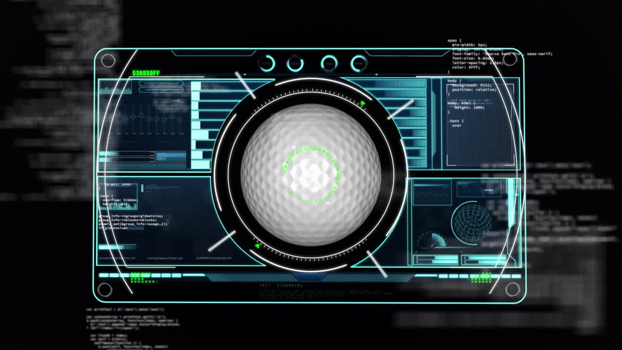 анимация мяча для гольфа через сканирование и обработку данных