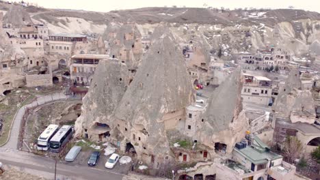 paisaje volando sobre goreme, capadocia