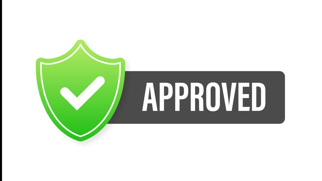 sello aprobado. sello red red grunge aprobado signo. gráficos en movimiento.