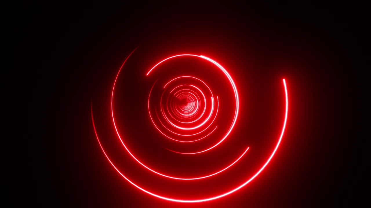 túnel de neón rojo