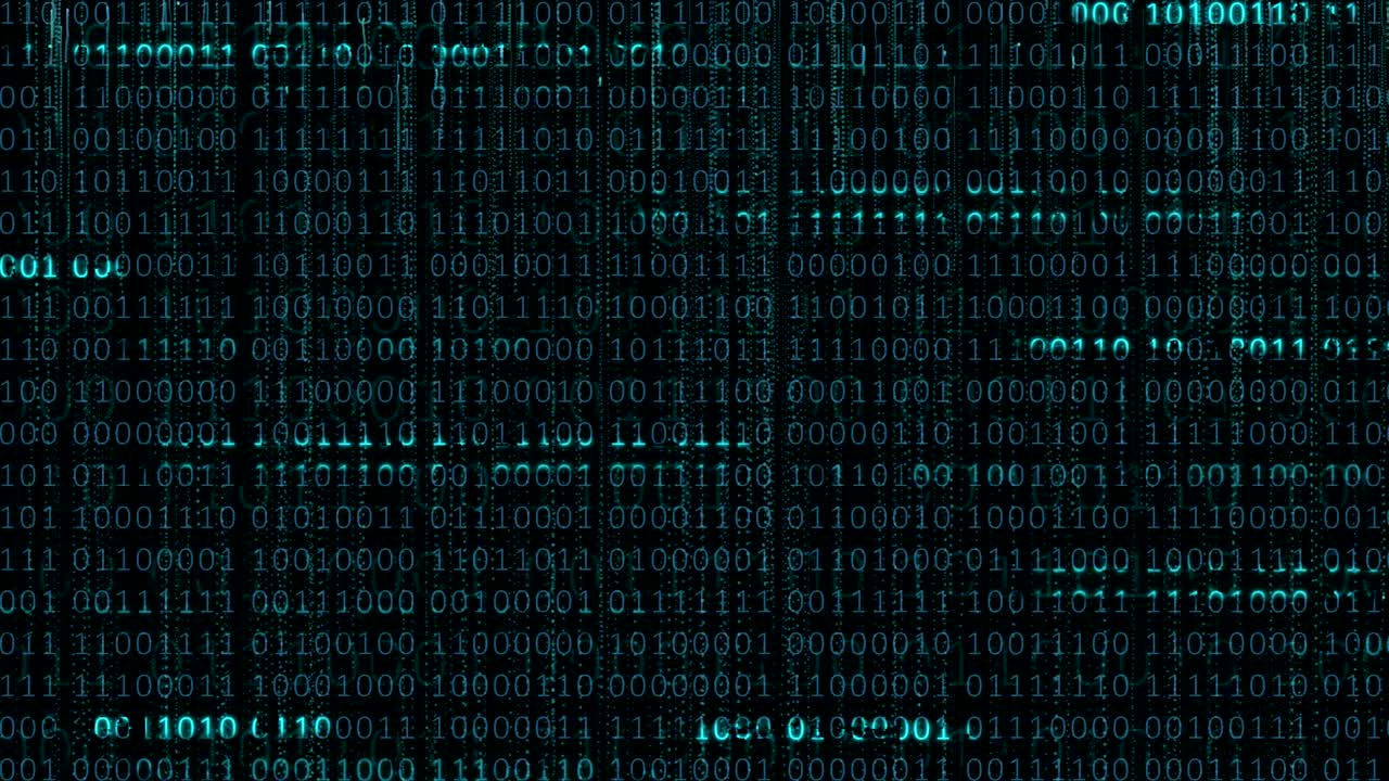 Binary Code Animation Background.