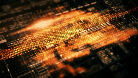 Advanced data matrix simulation UI with cutting-edge digital environment with a dynamic and immersive display of interconnected data matrix information networks systems background