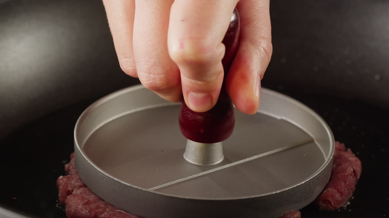 Making Burger Patties in a Pan