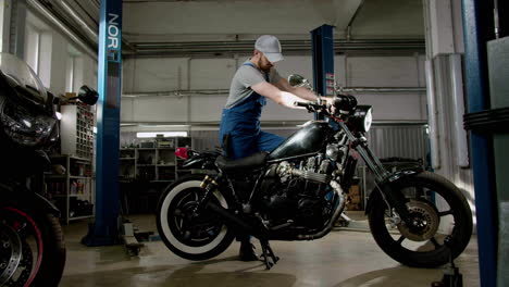 man working at the garage