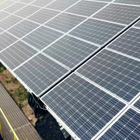 aerial view of solar panels. photovoltaic power supply systems. solar power plant.source of ecological renewable energy.