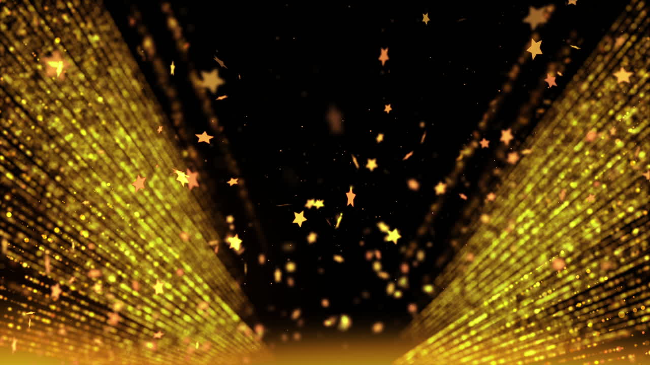 Golden Star Confetti Background