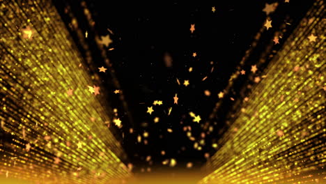 golden star confetti background