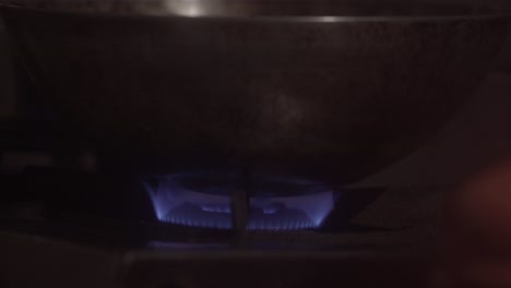 buring gas indian blue flame