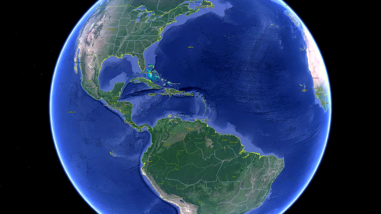 honduras con bandera. tierra 3d en el espacio - zoom en honduras exterior