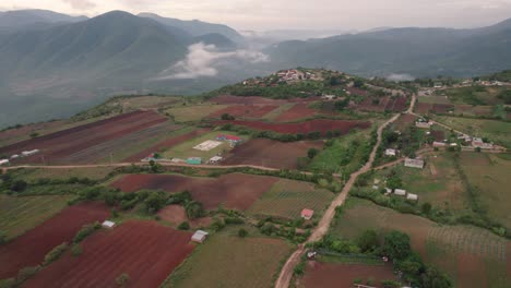 Lush-forests-agricultural-fields-and-winding-roads-of-Hierve-town-landscape