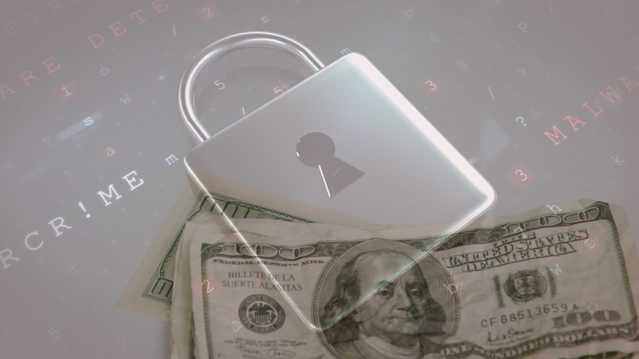 지폐 위에 있는  ⁇ 락의 애니메이션