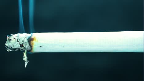 close-up of a burning cigarette