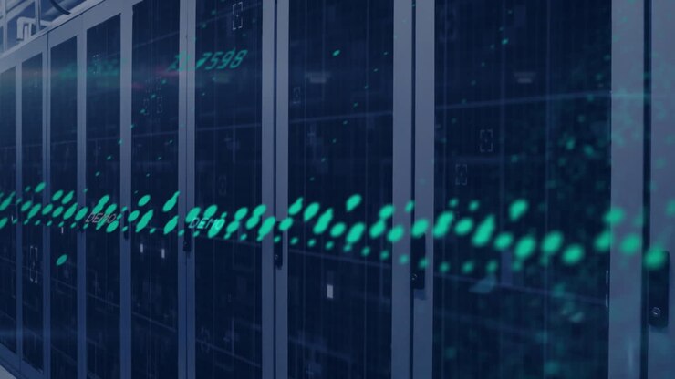 Animation of data processing over computer servers