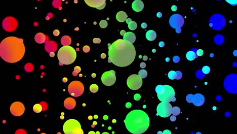 4k loop seamless abstract background with beautiful multi-colored drops in 2d flat style smoothly move like paint bubbles in liquid. luma matte as alpha channel.