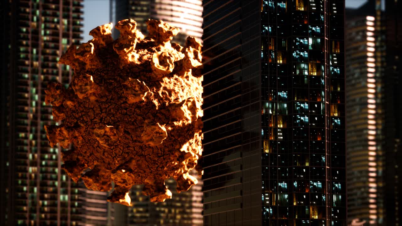 ciudad vacía causada por la cuarentena como resultado de la infección por coronavirus