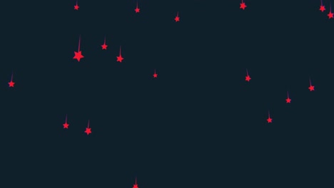 falling red stars on dark background