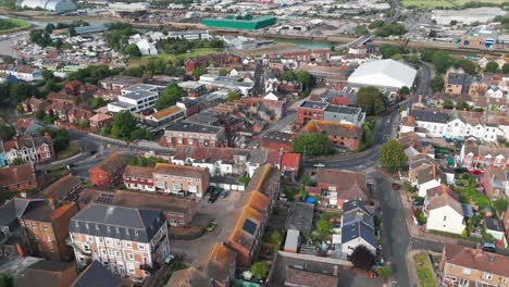 barrio de casas residenciales de newhaven, ciudad aérea en el reino unido