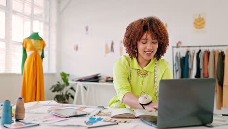 laptop, designer and fashion idea by entrepreneur