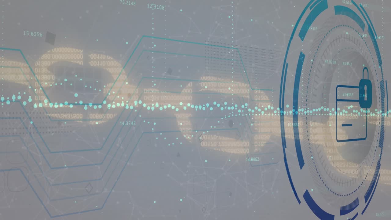 백색 배경에 데이터 처리에 대한 신용 카드 아이콘의 애니메이션