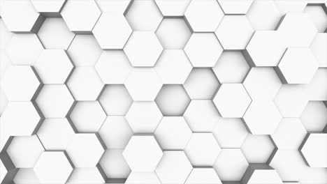 random waving motion abstract background from hexagon